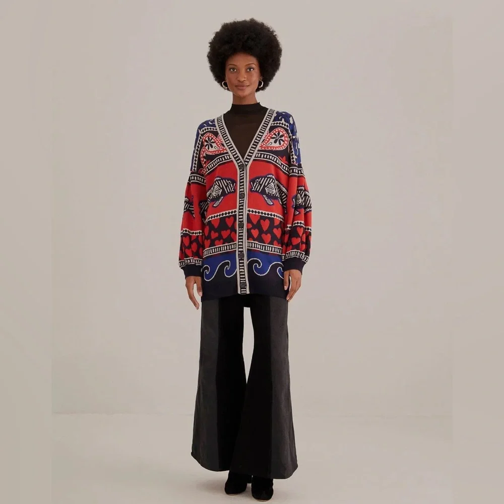 FARM Rio Multicolor Patterned Cardigan - Picture 2 of 13